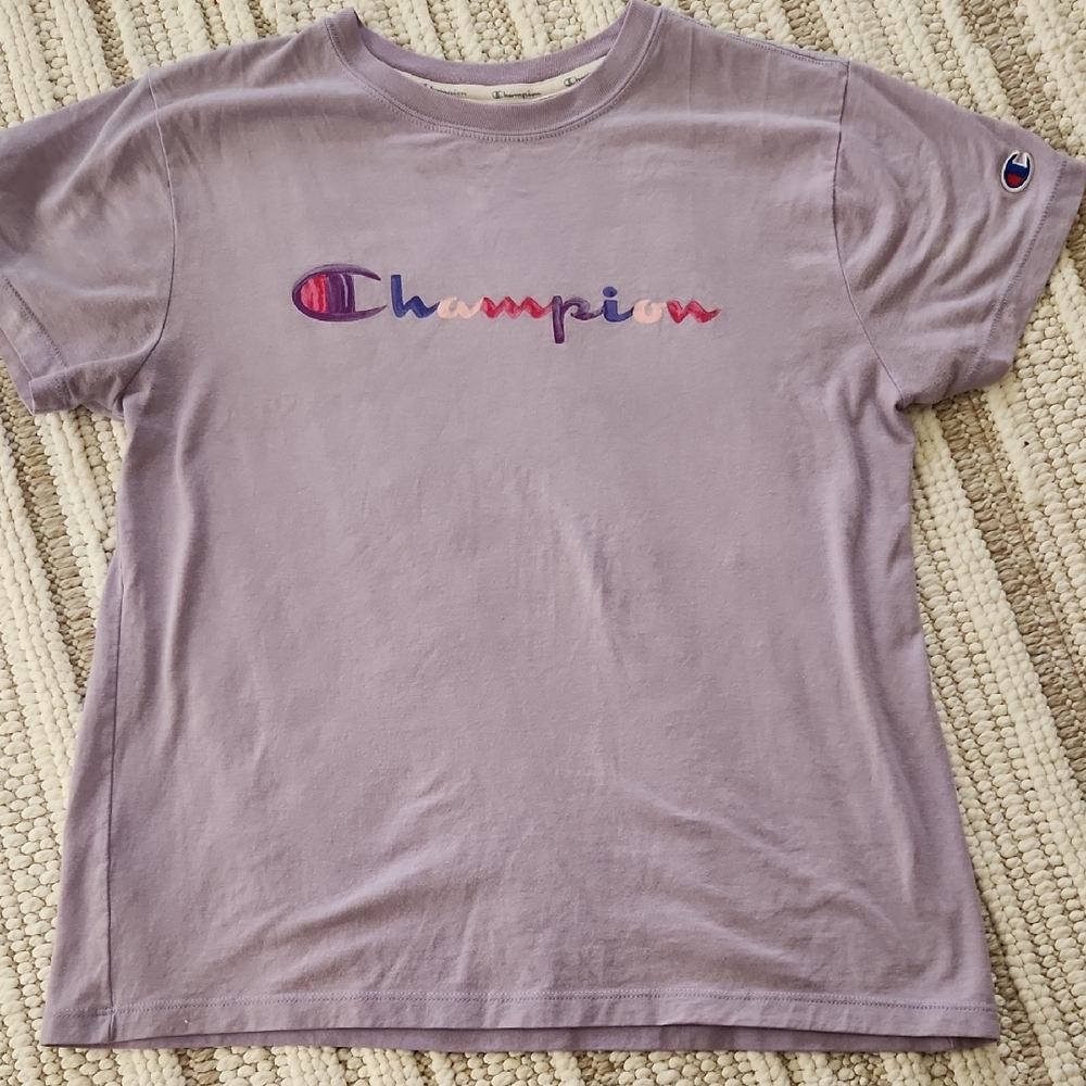 Champion Purple Short Sleeve Tee